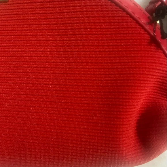 Giorgio Armani Red Cosmetic Pouch with Gold Emblem - Picture 9 of 10